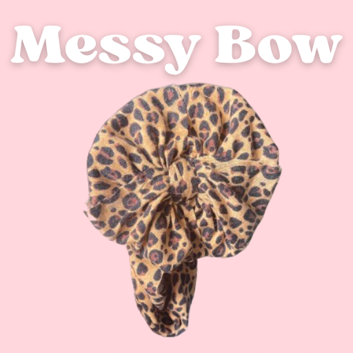 Cheetah Newborn Messy Headwrap